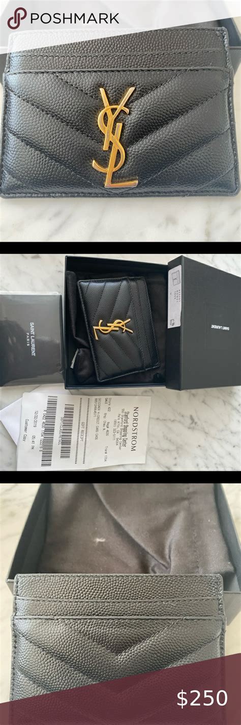 ysl cardholder gold|ysl card holder used.